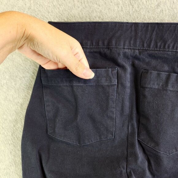 Spanx On the Go Kick Flare Pant Womens Extra Small Blue Cropped Slimming Pull On - Picture 5 of 15